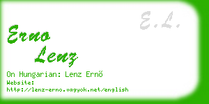 erno lenz business card